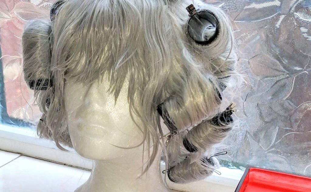 curl wig with hot water