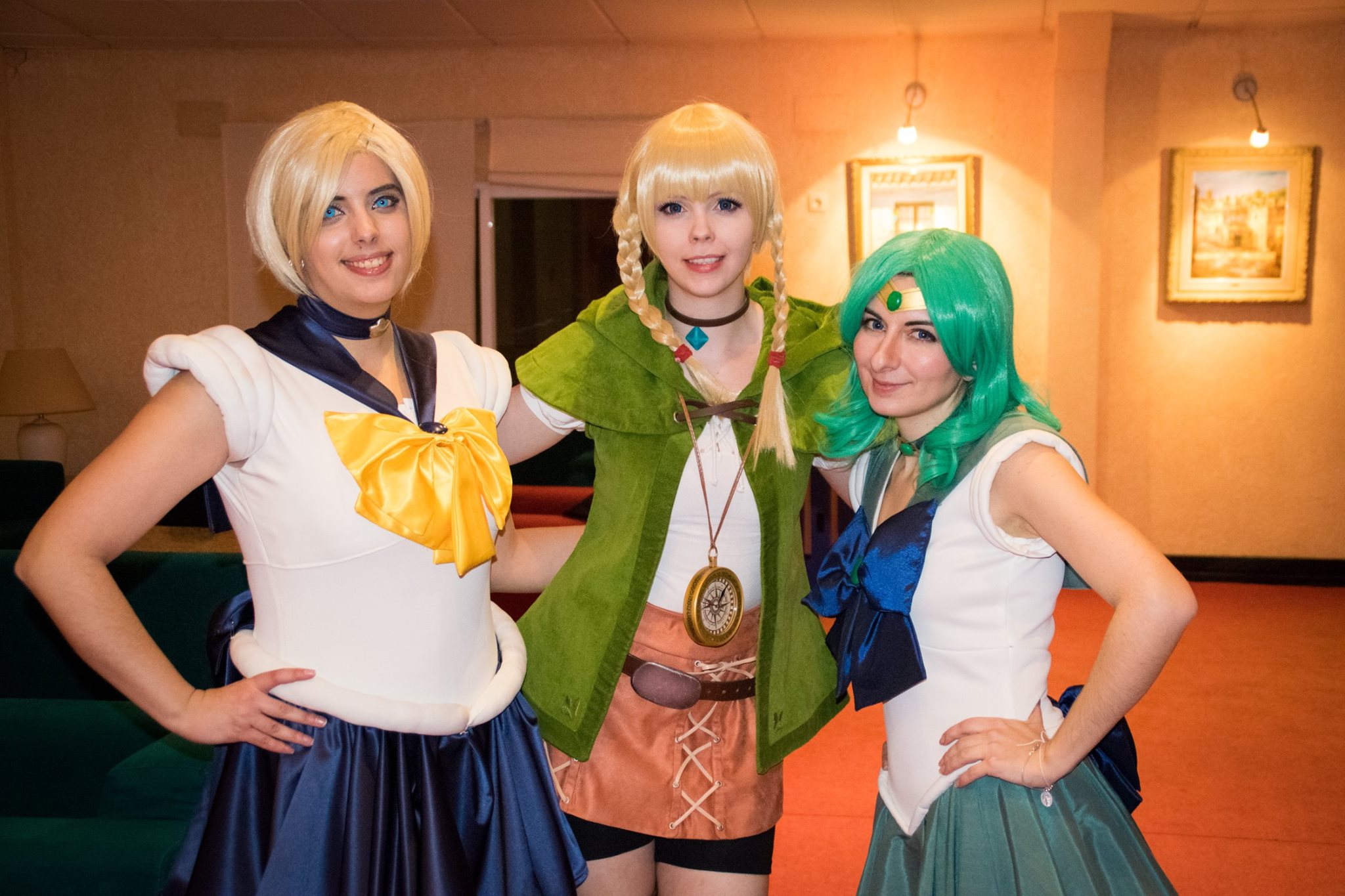 larxenne, calssara and alice in cosplayland