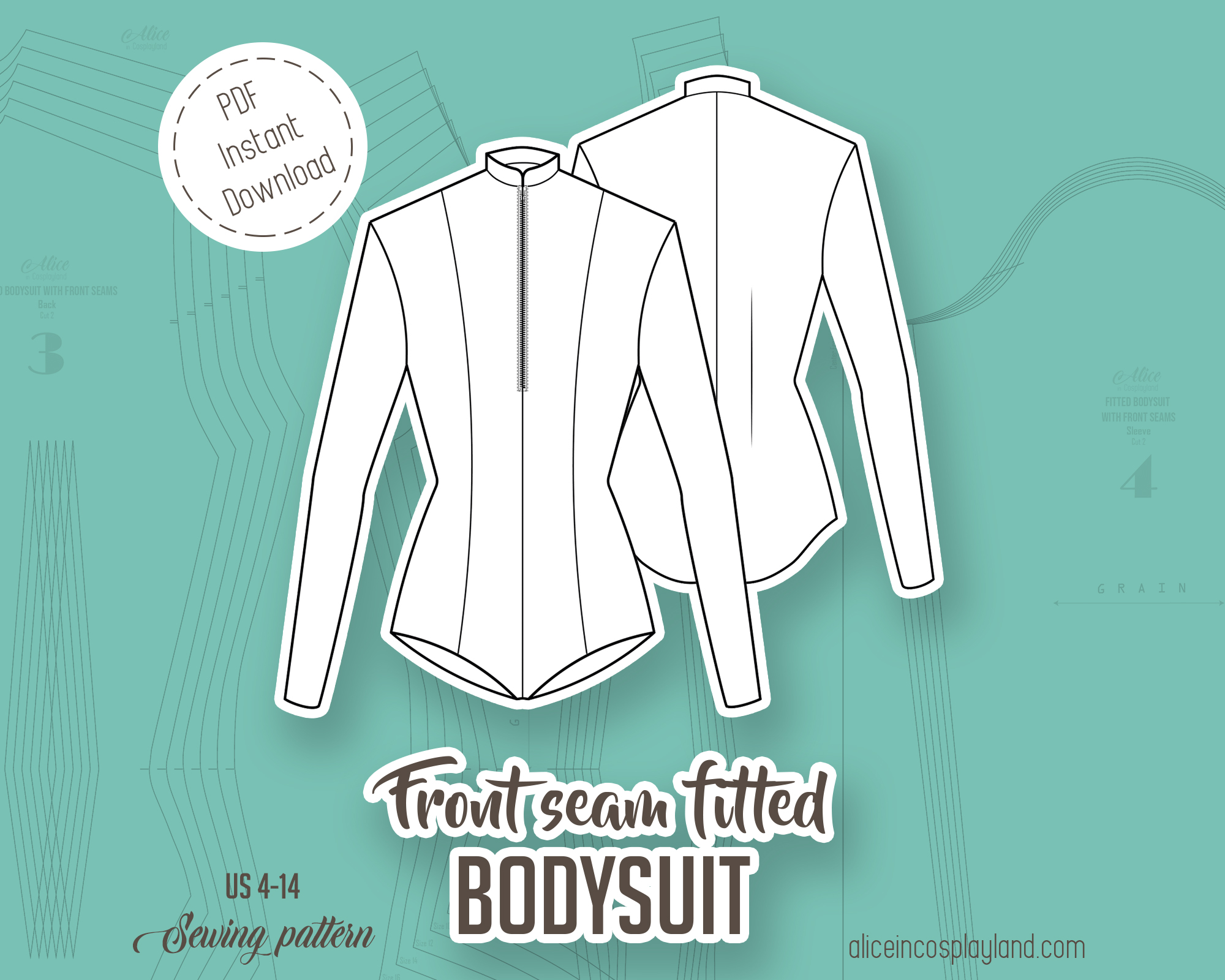 fitted bodysuit pattern