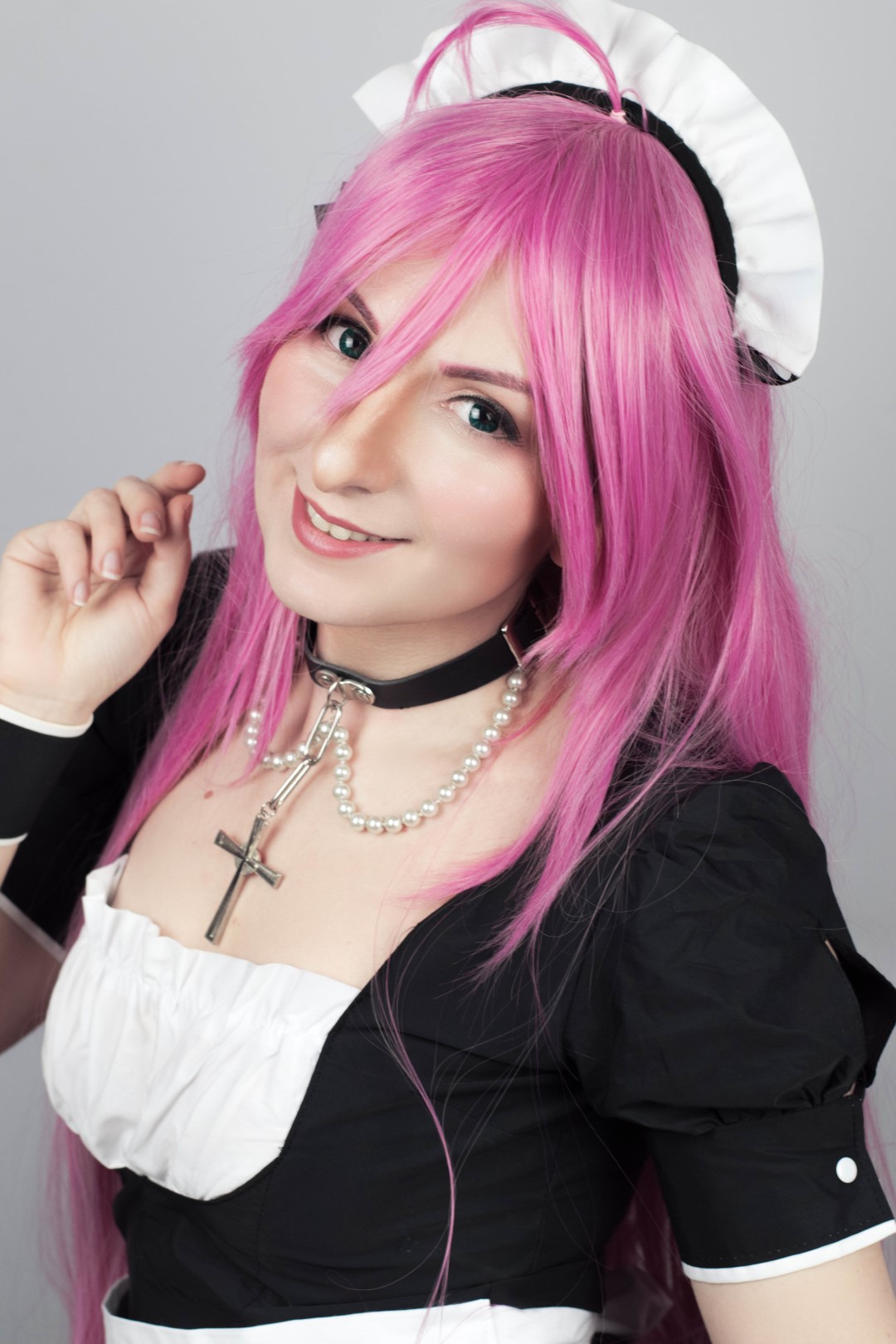 moka akashiya maid cosplay