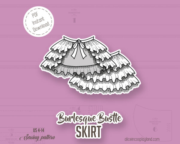 Burlesque Bustle Skirt Sewing Pattern