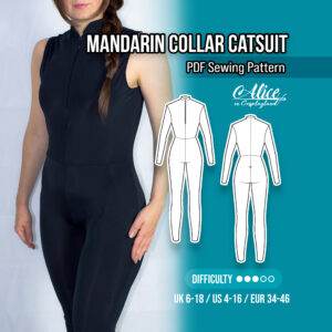 Mao Collar Catsuit Sewing Pattern