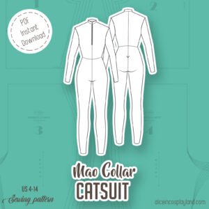 Mao collar catsuit Sewing Pattern