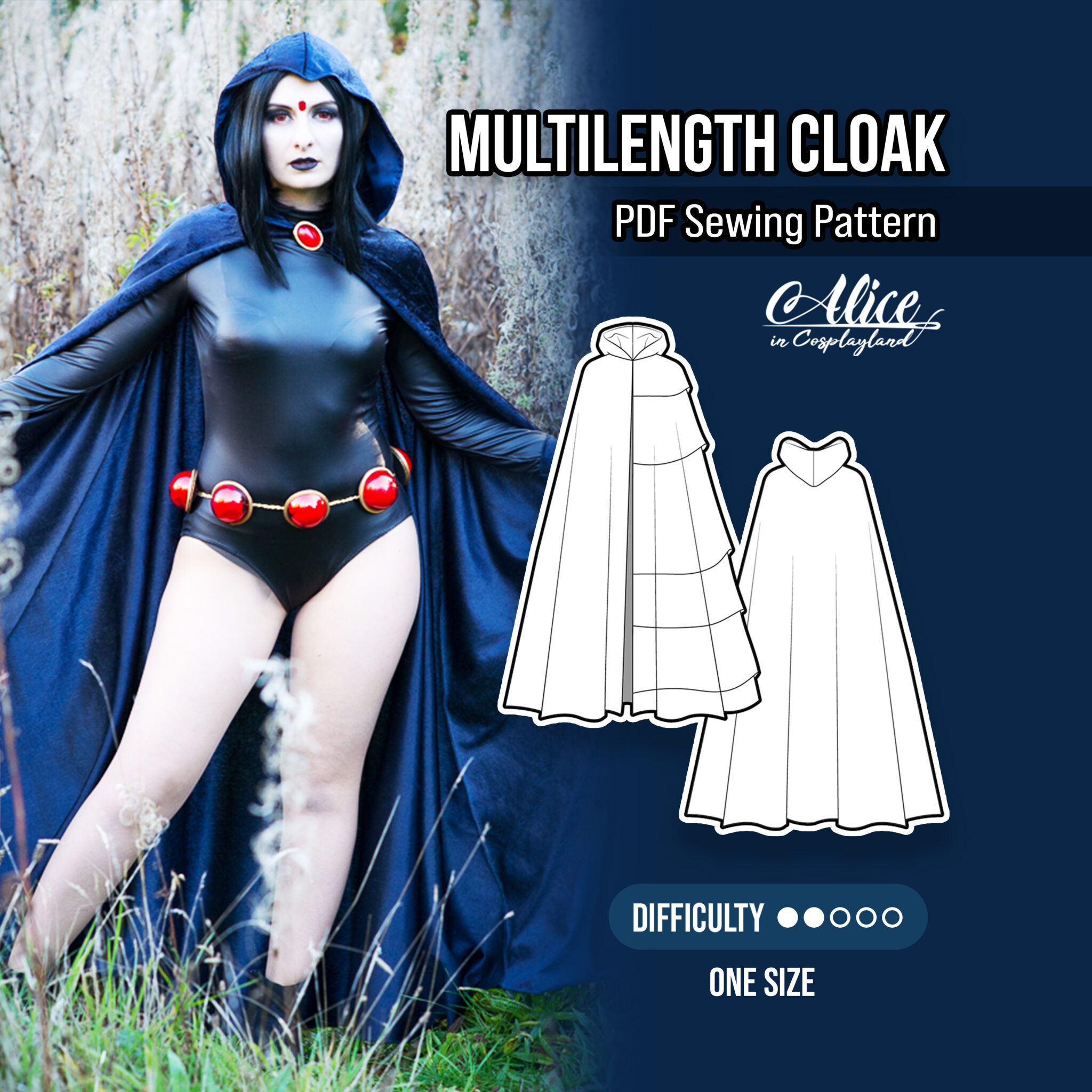 Multilength Cloak Sewing Pattern