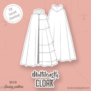 Multilength cloak sewing pattern