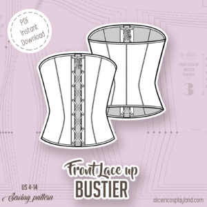 Front Lace Up Bustier Sewing Pattern