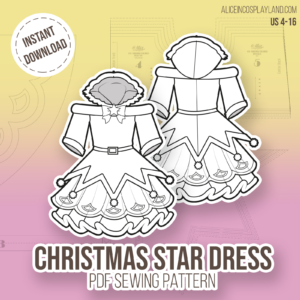 Christmas Star Dress Sewing Pattern