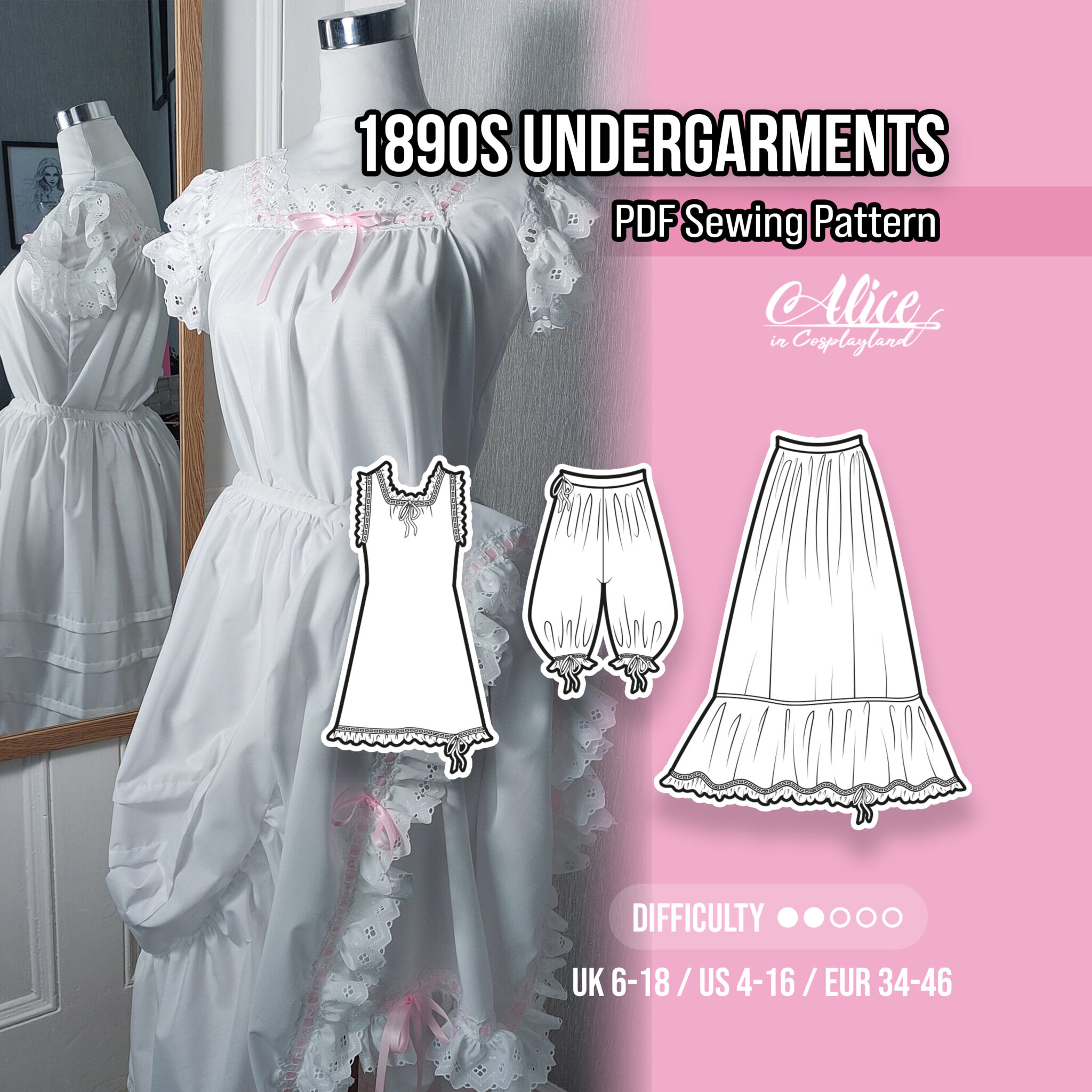 1890s Undergarments Bundle Sewing Pattern