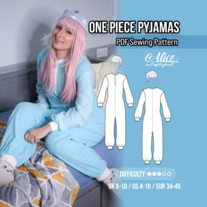 One piece Pyjamas Sewing Pattern