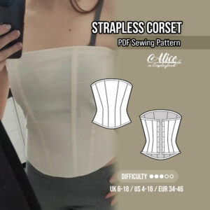 Srapless Boned Corset Sewing Pattern