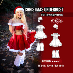 Christmas Underbust Dress Sewing Pattern