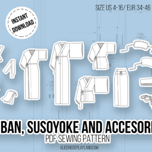 Juban, susoyoke and accesories sewing pattern