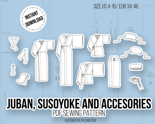 Juban, susoyoke and accesories sewing pattern