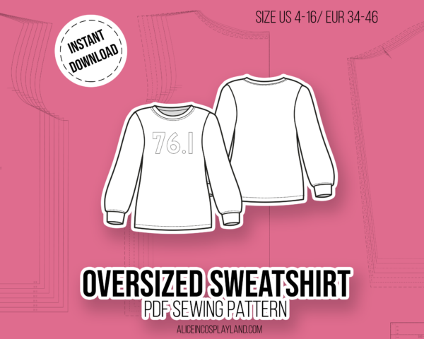 Oversized Sweatshirt Sewing Pattern