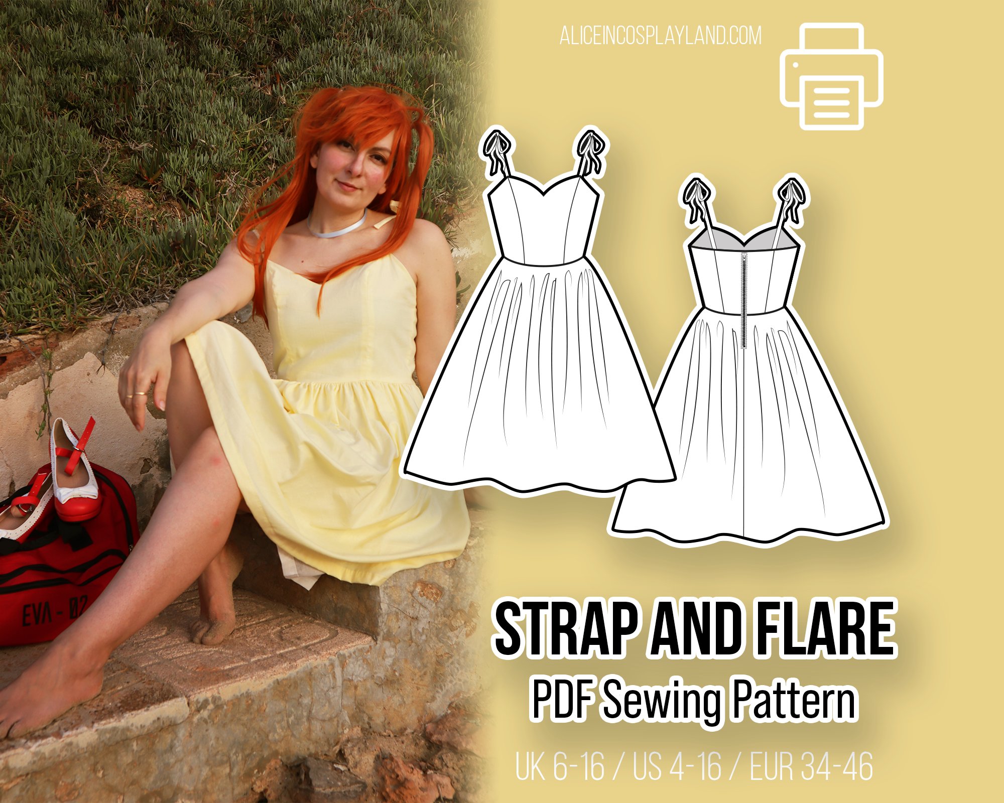 Strap and Flare Summer Dress Sewing Pattern