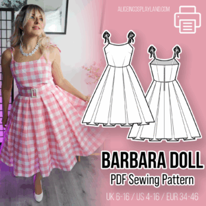 Barbara Doll Dress Sewing Pattern