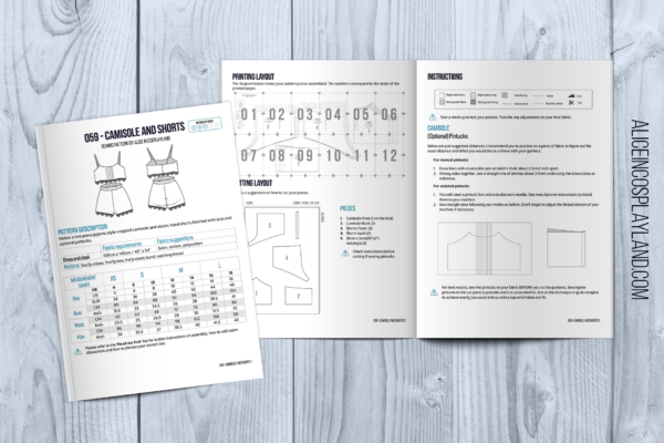 Camisole and Shorts Sewing Pattern - Image 3