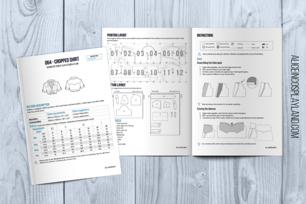 Cropped Shirt Sewing Pattern - Image 3