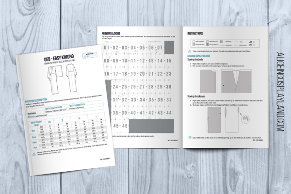 Easy Kimono Sewing Pattern - Image 3