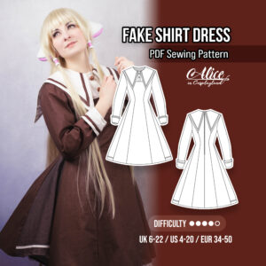 Fake Shirt Dress Sewing Pattern