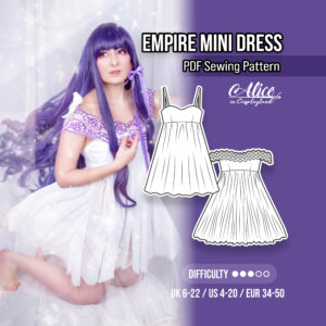 Empire Mini Dress Sewing Pattern