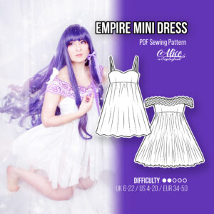 Empire Mini Dress Sewing Pattern