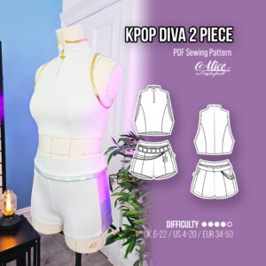 Kpop Diva 2 Piece Set Sewing Pattern