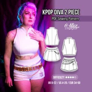 Kpop Diva 2 Piece Set Sewing Pattern