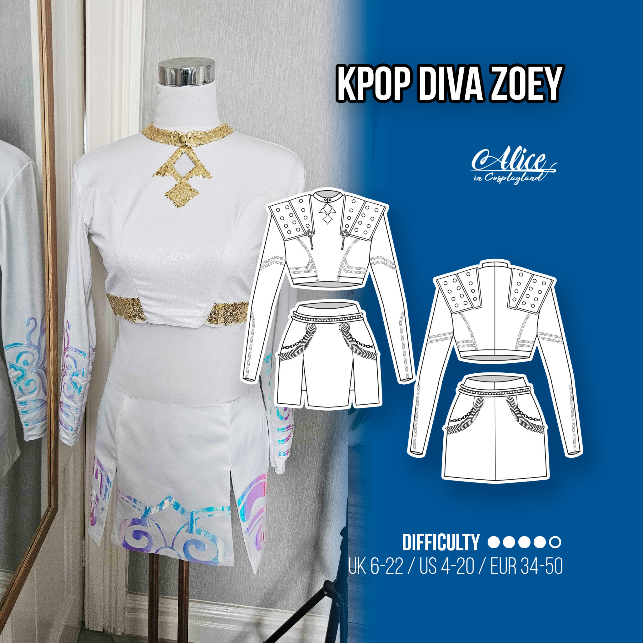 Golden Kpop Diva Zoey Sewing Pattern