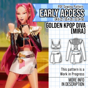 PREORDER Golden Kpop Diva Mira Sewing Pattern