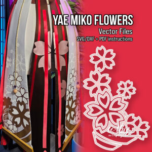Yae Miko Flowers Vector