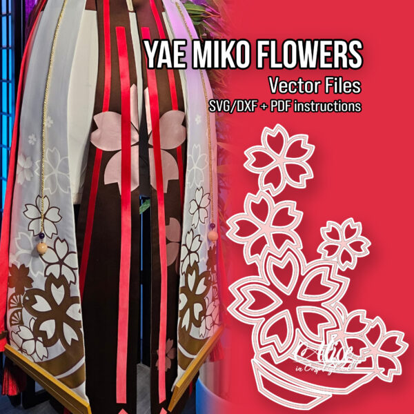 Yae Miko Flowers Vector