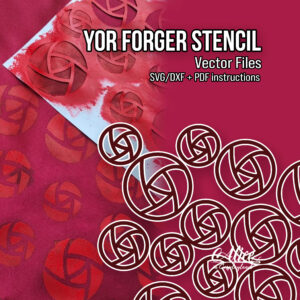 Yor Forger Flower Stencil Vector