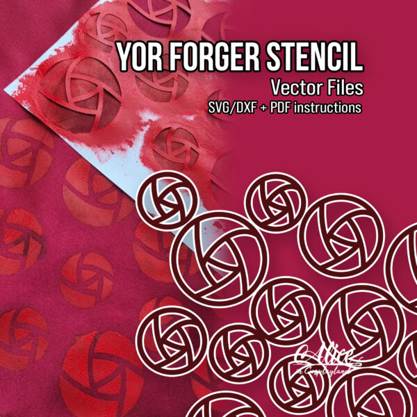 Yor Forger Flower Stencil Vector