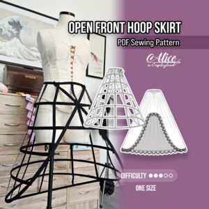 Open Front Hoop Skirt Sewing Pattern