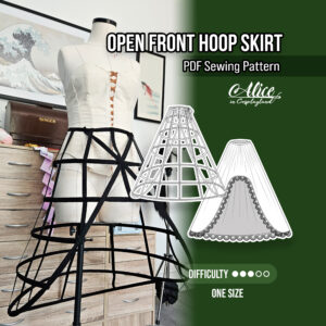 Open Front Hoop Skirt Sewing Pattern