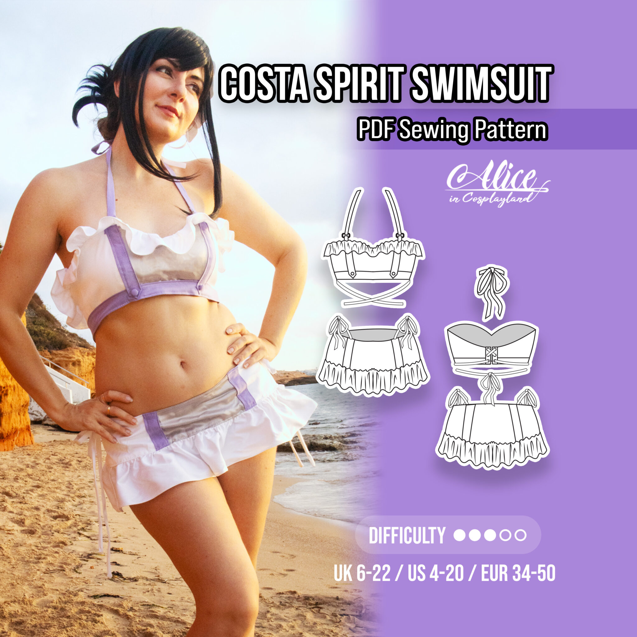 Costa Spirit Swimsuit Sewing Pattern