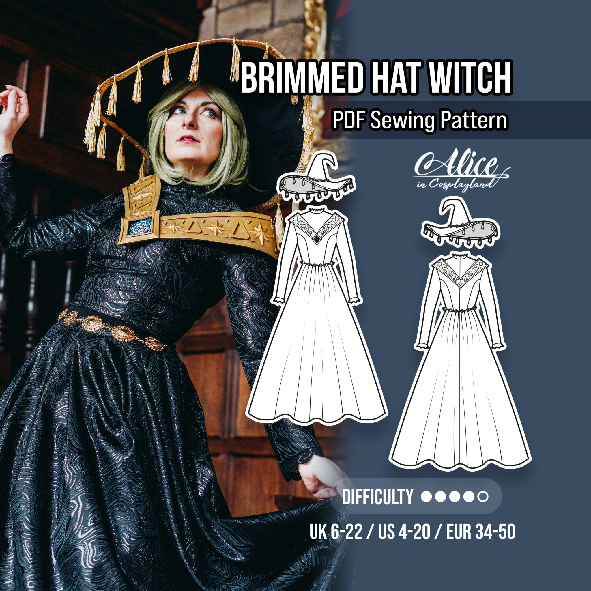 Brimmed Hat Witch Sewing Pattern